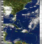 Image received with our WXSAT Kit, with antenna 30 cm above pavement, on parking lot