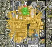 Estimated Antenna Coverage Map of an example 5.8 GHz Wi-Fi IoT network comprising a single quadrant sector